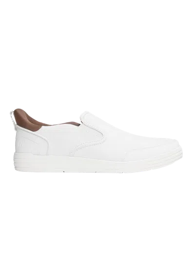 Nunn Bush Kore City Walk Ez Moc Toe Slip-on Shoes In White
