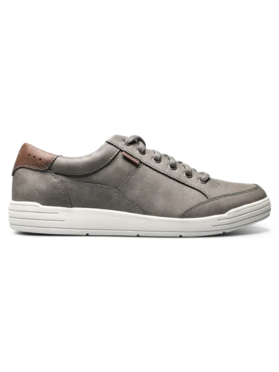 Nunn Bush Kore City Walk Lace-to-toe Oxford Sneakers Charcoal - Size: 12 Wide In Gray