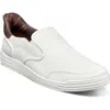 Nunn Bush Men's Kore City Walk Ez Moc Toe Slip On Sneaker In White