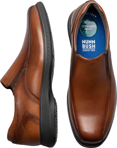 Nunn Bush Jarvis Moccasin Toe Slip-on Dress Casual Business Loafers In Brown