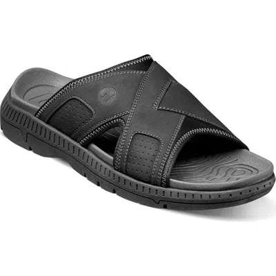 Nunn Bush Laguna Slide Sandal Lightweight And Comfortable In Black