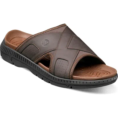 Nunn Bush Laguna Slide Sandal Lightweight And Comfortable In Brown