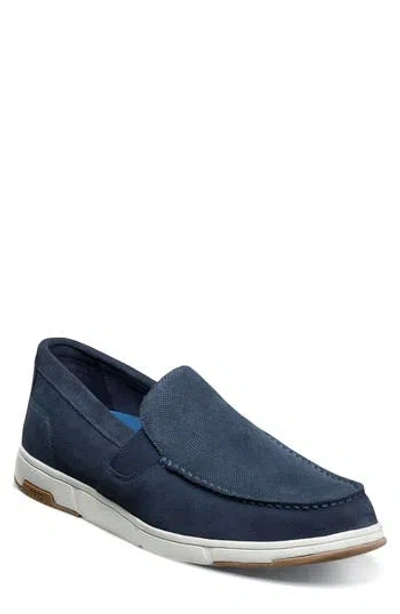Nunn Bush Luca Moc Toe Loafer In Navy