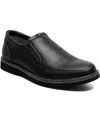 Nunn Bush Men's Ashton Moc Toe Shoe In Black Tumble