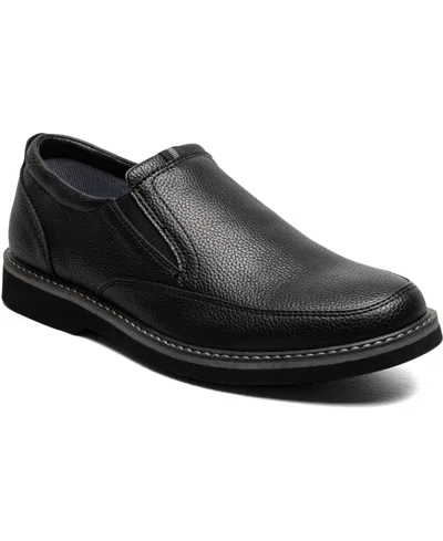 Nunn Bush Men's Ashton Moc Toe Shoe In Black Tumble