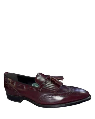 Nunn Bush Men's Cambridge Loafer In Burgundy In White