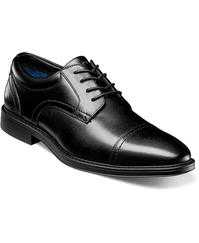 Nunn Bush Men's Centro Flex Cap Toe Oxford In Black Smooth