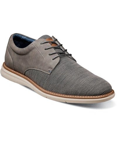 Nunn Bush Men's Chase Knit Plain Toe Oxford Shoes In Gray Multi