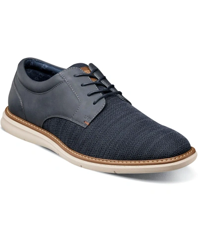 Nunn Bush Men's Chase Knit Plain Toe Oxford Shoes In Navy Multi