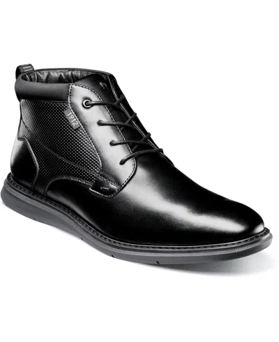 Nunn Bush Men's Chase Plain Toe Chukka Shoes In Black