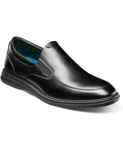 Nunn Bush Men's Chase Work Moc Toe Slip On Loafers In Black