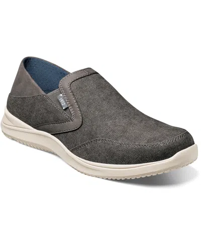 Nunn Bush Mens Conway Ez Canvas Slip-on Shoe In Gray