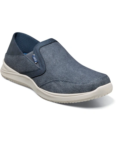 Nunn Bush Mens Conway Ez Canvas Slip-on Shoe In Blue