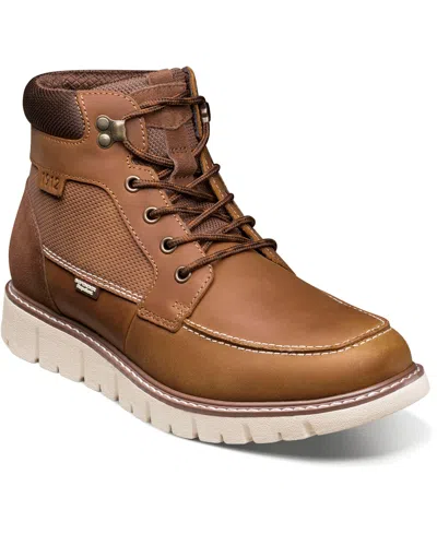 Nunn Bush Men's Karnak Moc Toe Boot In Tan Charcoal