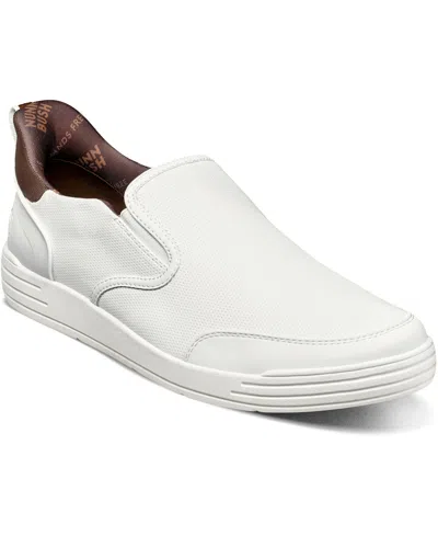 Nunn Bush Men's Kore City Walk Ez Moc Toe Slip On Sneaker In White
