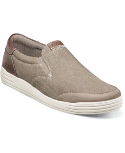 Nunn Bush Men's Kore City Walk Athletic Style Canvas Slip-on Loafer In Stone Canvas