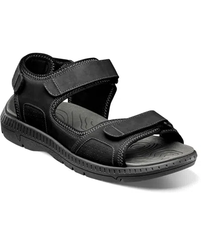 Nunn Bush Men's Laguna 3-strap River Sandal In Black