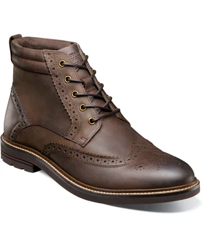 Nunn Bush Men's Odell Ii Wingtip Boot In Brown Charcoal