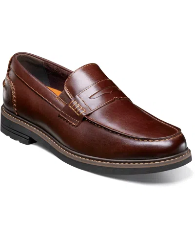 Nunn Bush Men's Odin Ii Moc Toe Penny Loafers In Burgundy