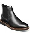 Nunn Bush Men's Otis Ii Plain Toe Chelsea In Black Tumble
