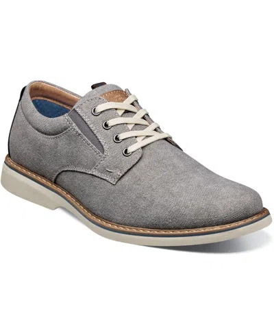 Nunn Bush Men's Otto Canvas Plain Toe Oxford Shoes In Stone