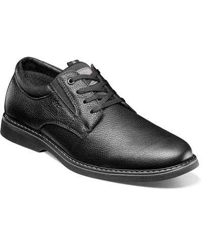 Nunn Bush Men's Otto Plain Toe Oxford Shoes In Black Tumble