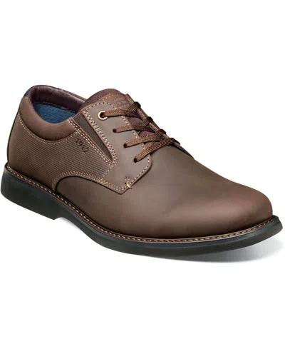 Nunn Bush Men's Otto Plain Toe Oxfords In Brown Ch