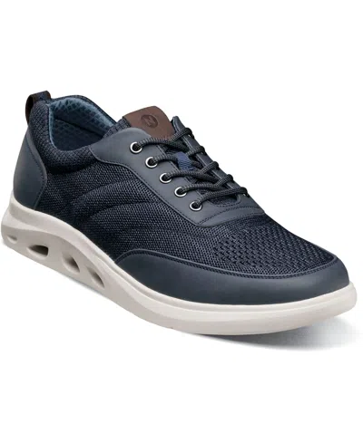 Nunn Bush Men's Ponte Knit Moc Toe Sneaker In Navy