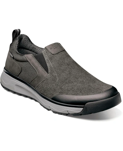 Nunn Bush Men's Sedona Canvas Moc Toe Slip On Shoes In Gunmetal