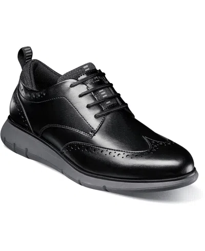 Nunn Bush Stance Mens Wing Closed Toe Oxford Shoes In Black