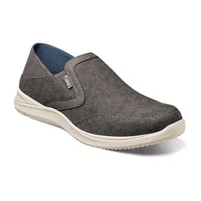 Nunn Bush Mens Conway Ez Canvas Slip-on Shoe In Gray