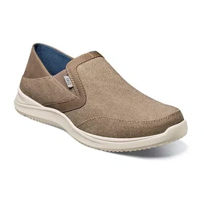 Nunn Bush Mens Conway Ez Canvas Slip-on Shoe In Neutral