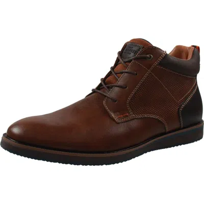 Nunn Bush Mens Faux Leather Comfort Insole Ankle Boots In Green