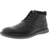 Nunn Bush Mens Faux Leather Lace-up Chukka Boots In Black