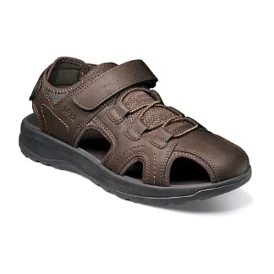 Nunn Bush Mens Huck Sport Fisherman Strap Sandals In Brown