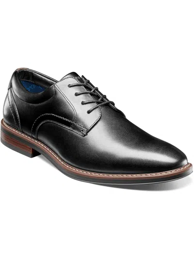 Nunn Bush Mens Lace Up Almond Toe Oxfords In Black