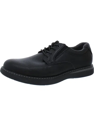 Nunn Bush Mens Leather Padded Insole Casual And Fashion Sneakers In Black
