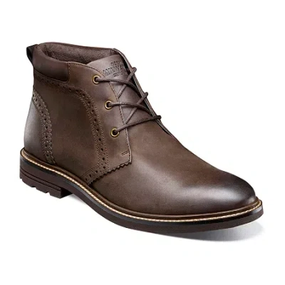 Nunn Bush Mens Ozark Ii Plain Flat Heel Chukka Boots In Brown