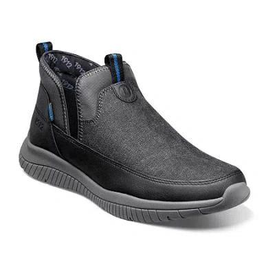 Nunn Bush Mens Trekker Moc Flat Heel Chelsea Boots In Black