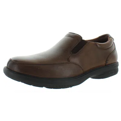 Nunn Bush Myles St. Kore Mens Leather Slip On Loafers In Brown