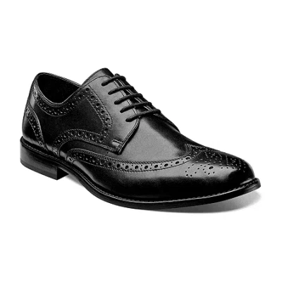 Nunn Bush Nelson Wingtip Mens Wing Oxford Shoes In Black