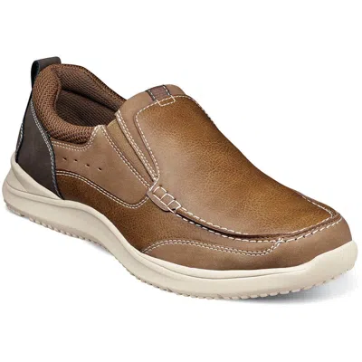 Nunn Bush Nunn Bh Conway 84846-240 Loafers Men's Brown Pebbled Leather Shoes Rhs4861 In Tan