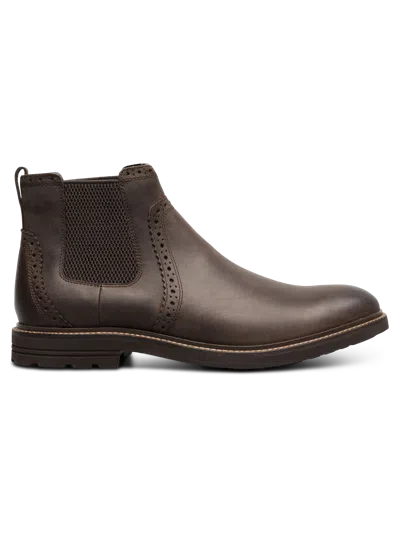 Nunn Bush Otis Ii Leather Plain Toe Chelsea Boots In Brown