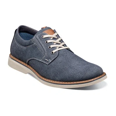 Nunn Bush Otto Knit Plain Mens Round Oxford Shoes In Blue