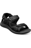 Nunn Bush Rio Vista 84844-001 Sandals Men Black Three Strap River Slip-on Mapp22 In Black