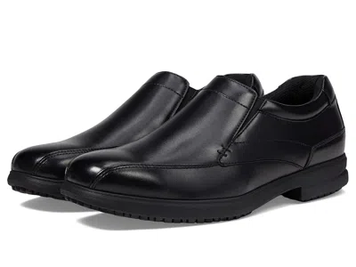 Nunn Bush Sanford Slip Resistant Bicycle Toe Work Slip-on In Black