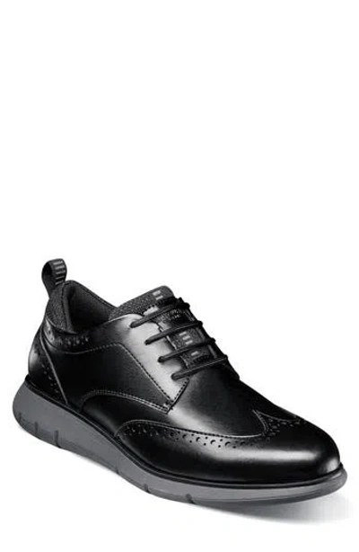 Nunn Bush Stance Wingtip Derby In Black Multi