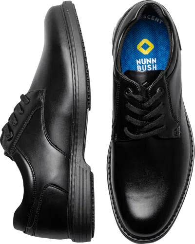 Nunn Bush Wade Work Plain Toe Oxfords In Black