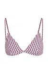Nuno Coco Checked Bikini Top In Multi