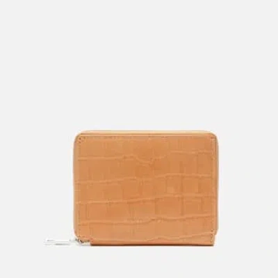 Nunoo Beige Leather Wallet In Yellow
